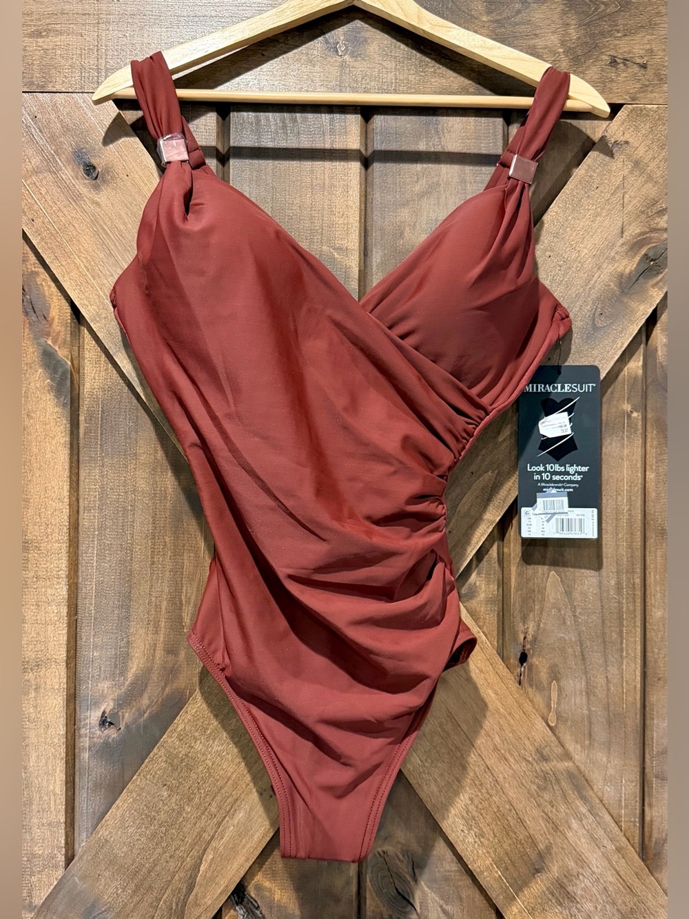 NWT Miraclesuit Ruched One-Piece Swimsuit - Picture 4 of 15